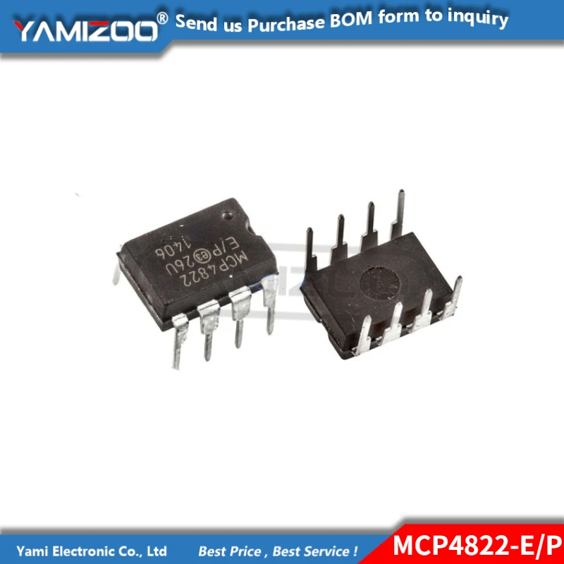 1pcs MCP4822EP DIP-8 MCP4822 MCP4822E MCP3201BIP MCP4922 MCP4922EP MCP3002IP MCP4921EP MCP41050IP MCP3008IP MCP3208CIP