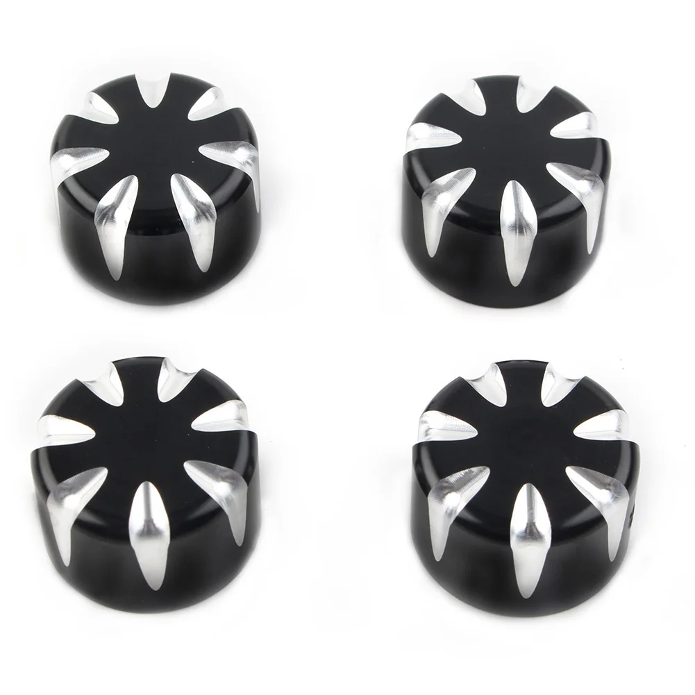 4pcs Black Motorcycle Engine Screw Topper Cover Head Bolt Caps For Harley Davidson XL883 Softail Dyna Sportster Aluminum Alloy