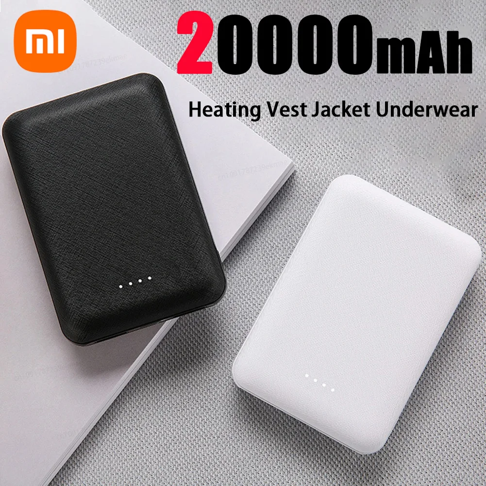 Xiaomi-Mini cargador portátil de 20000mAh, batería externa de carga rápida para chaleco calefactor, chaqueta, bufanda, calcetines, guantes