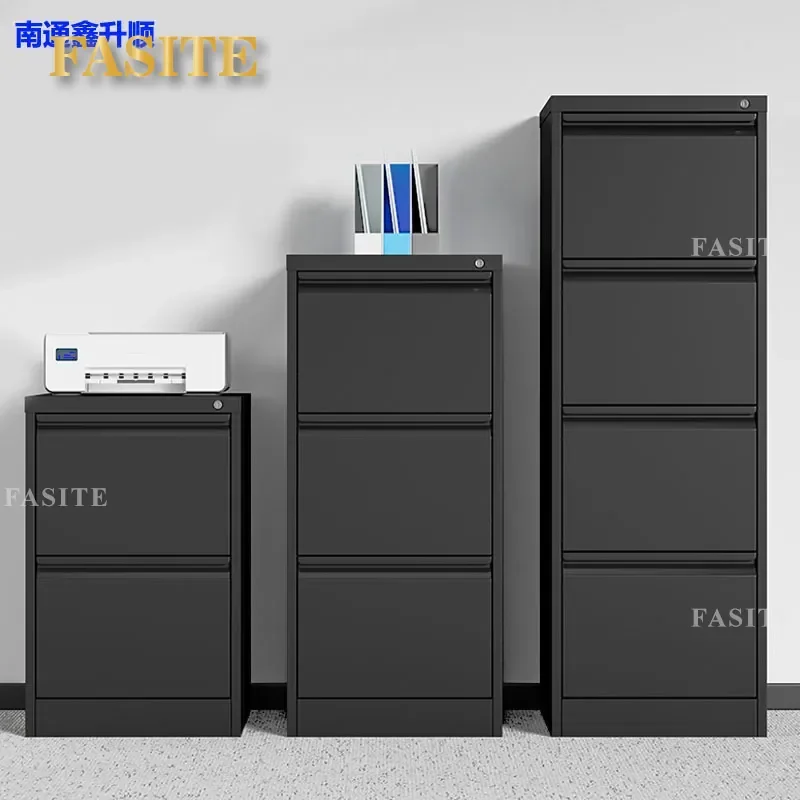 For Office File Cabinet Metal Storage Box with Lock 2 3 4 Drawer Hanging Labor Cabinet Iron Short Cupboard for Home Workplace