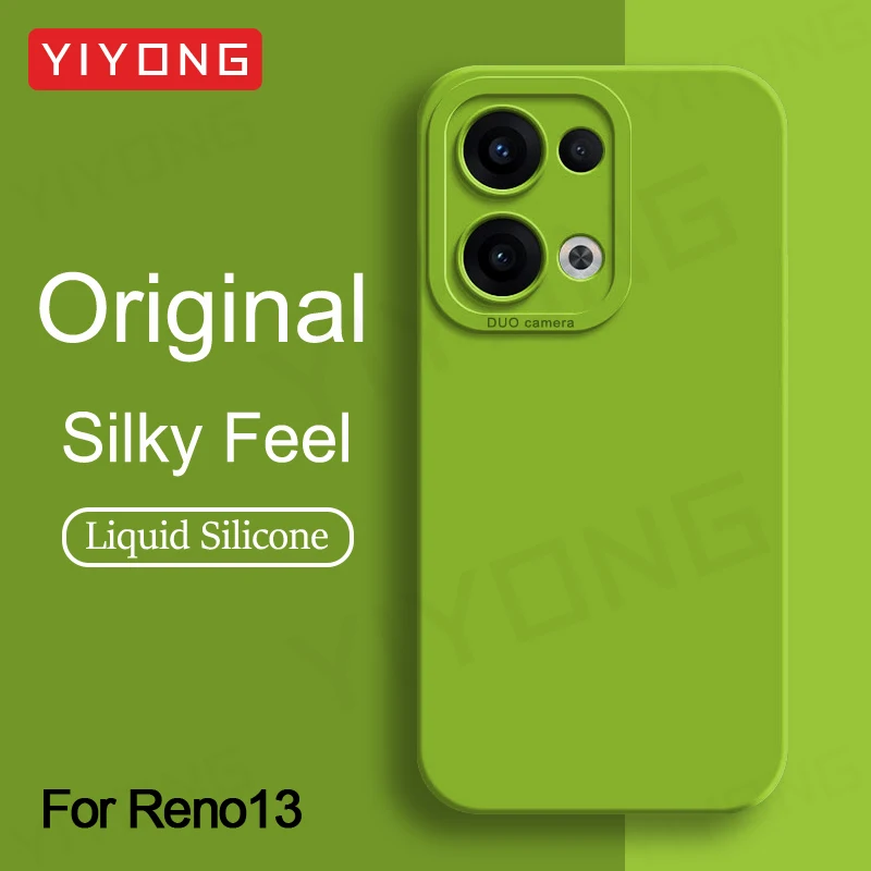For Reno13 Pro Case YIYONG Silky Feel Liquid Silicone Soft Cover For Oppo Reno 13 14 Pro Reno14 5G Global Shockproof Phone Cases