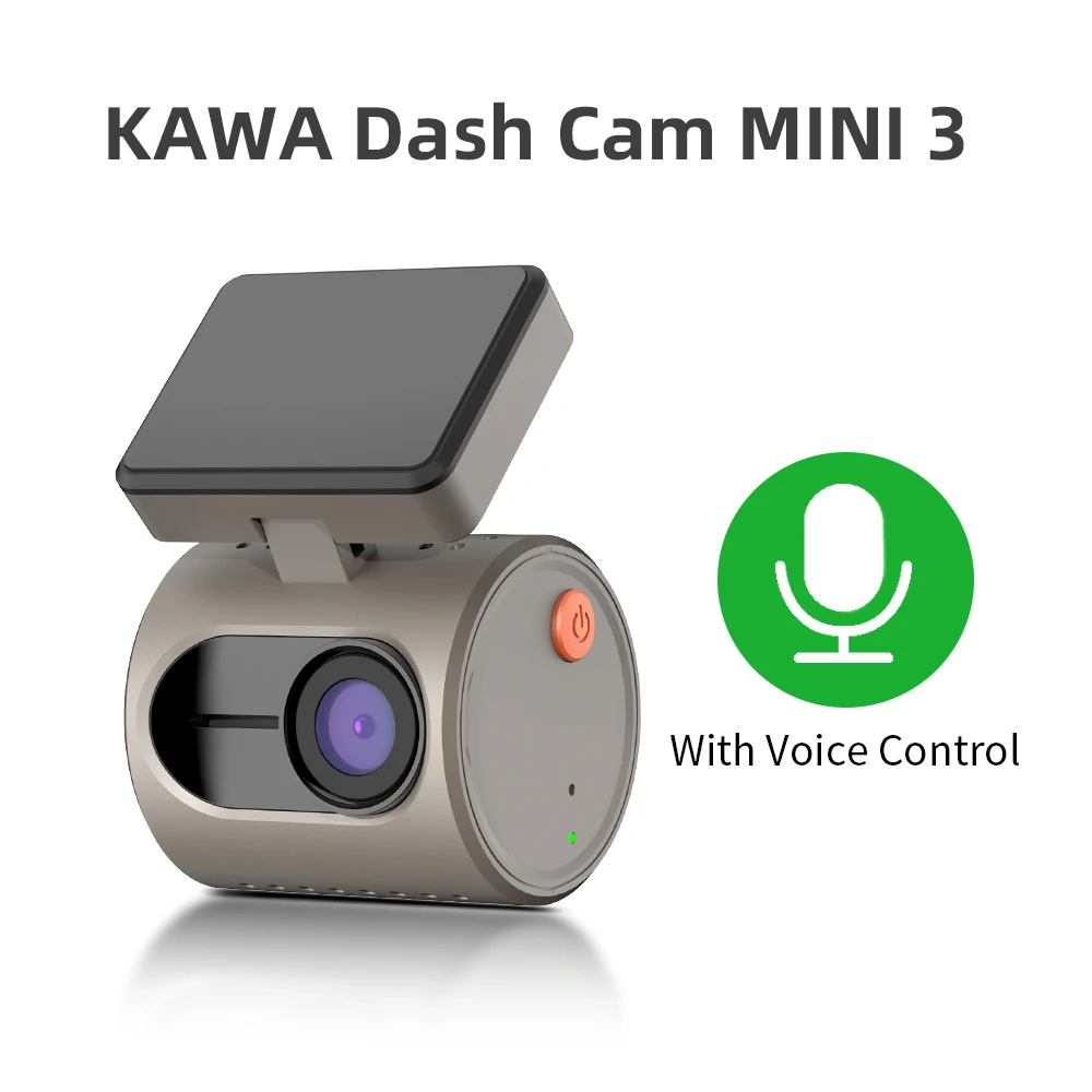2K Dash Camera Voor Auto's DVR KAWA Dash Cam MINI 3 Video Recorder Nood Spraakbesturing Nachtzicht WiFi APP Monitor Dashcam