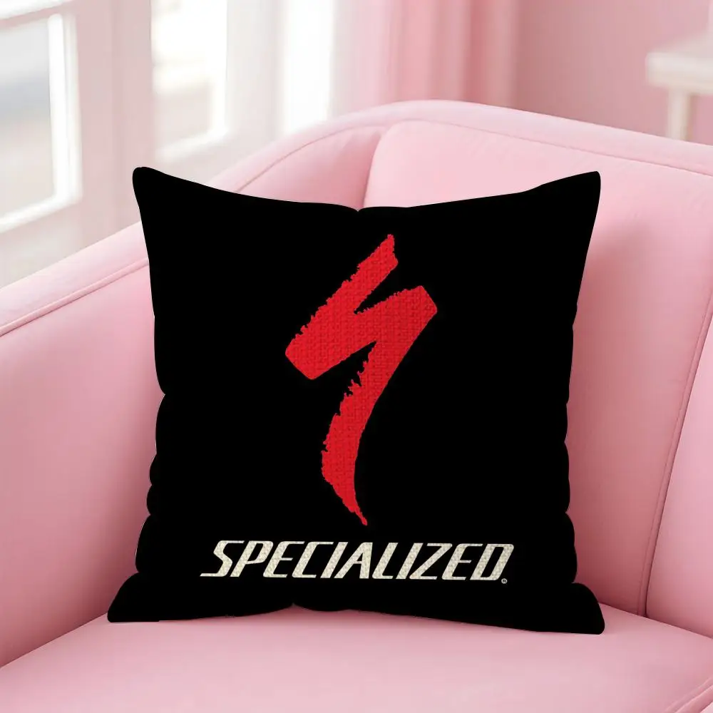 Mountain Bike Logo S-SpecializedS Cushion Cover Decorative Linen Throw Pillow Case Soft For Bed Sofa Car Home Decor