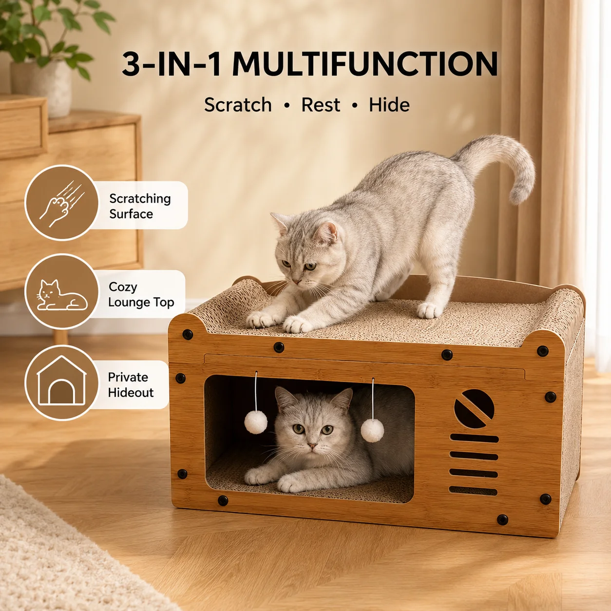 Kedi Tırmalama Yatağı 56cm, Ah - Woodworking Tv incelemesi ve fiyatı