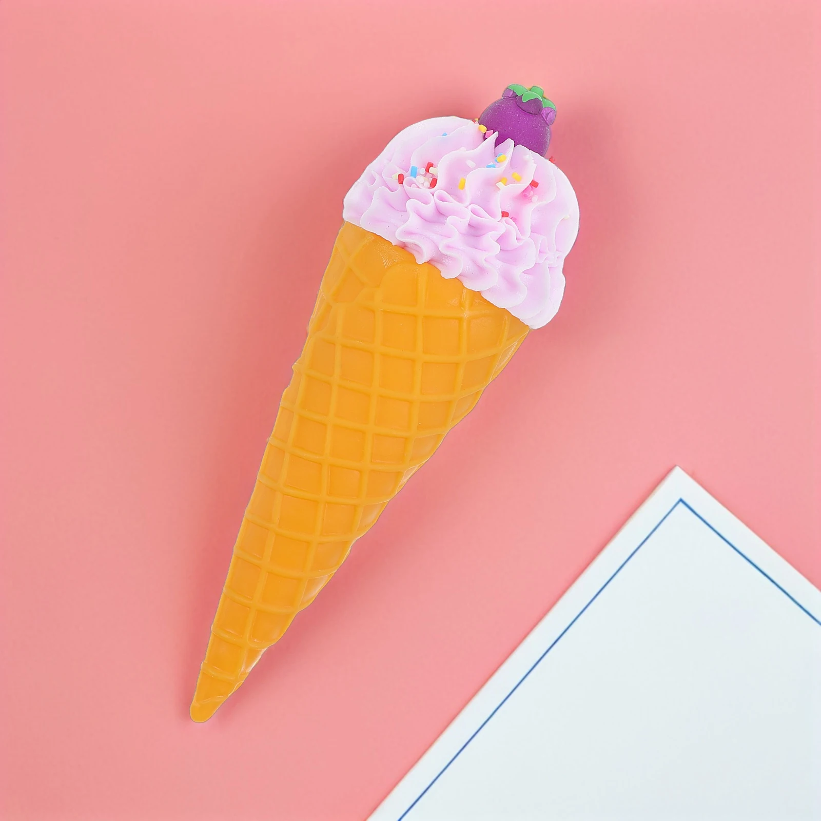 

Simulated Ice Cream Cone Fake Decoration Prop Props Empty Model Dollhouse Cones Pvc