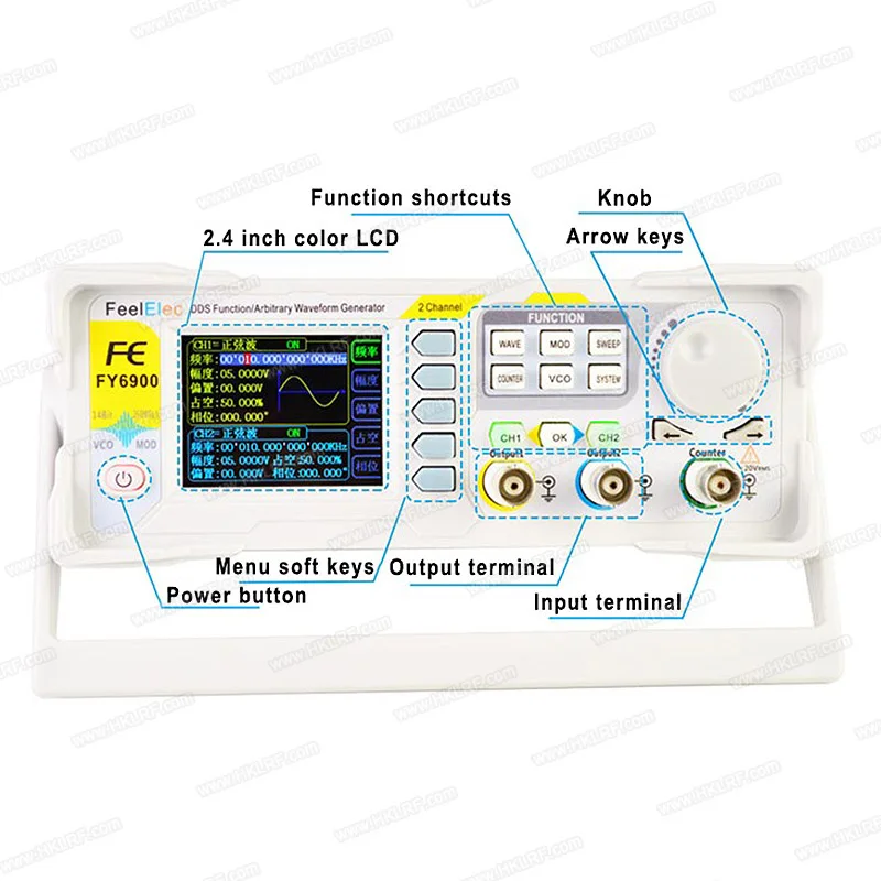 Highly Stable Frequency Counter FY6900-20M dual channel DDS function  Arbitrary Waveform Signal Generator