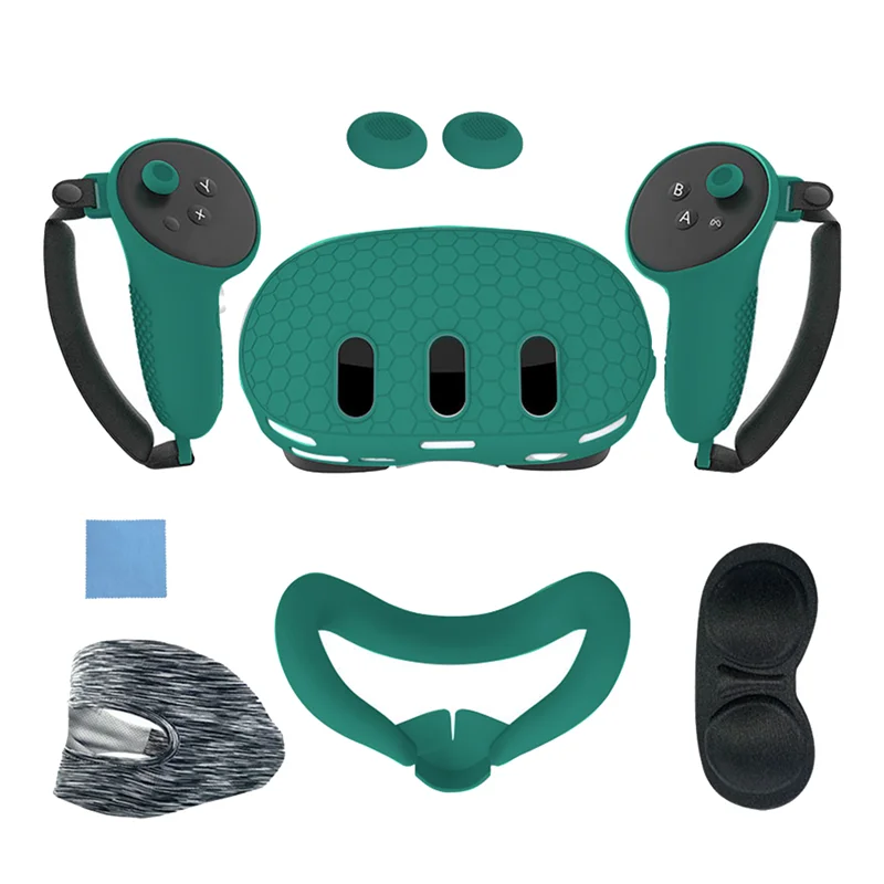 Top Deals Silicone Protective Case For Meta Quest 3 VR Eye Pad Handle Grip Button Cap VR Accessories F