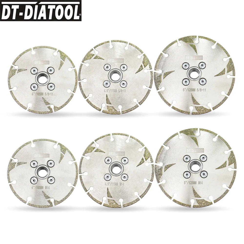 DT-DIATOOL Dia 105/115/125mm Electroplated Reinforced Diamond Cutting Disc Saw Blade M14 5 8 Marble Granite Cut Grind Blade