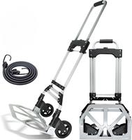 Heavy Duty Folding Aluminium Hand Truck Trolley,Multi-Purpose Cart,Lightweight & Durable Aluminium Trolley | 80KG Load Capacity