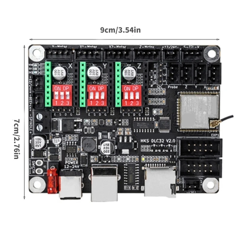 3D Printer Mainboard DLC32 V2.1 Engraver Offline Control 32bit with Light Burn Grblaser Controller 601b