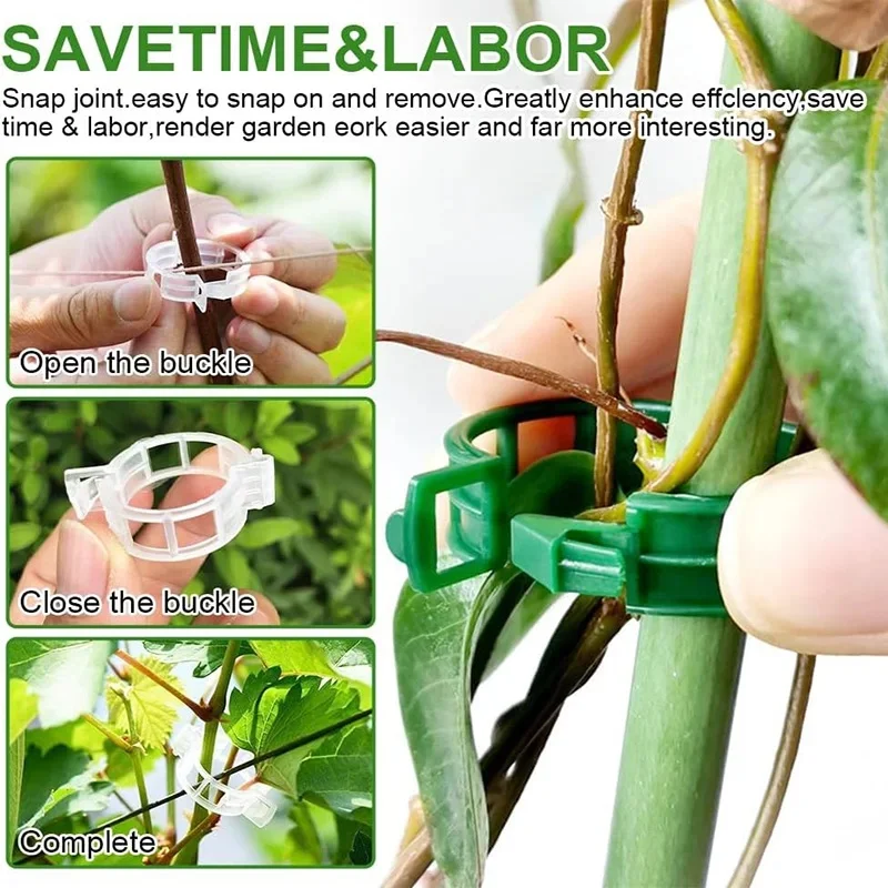 50-500Pcs Plant Fixed Clip Plant Vine Climbing Clip Reusable Plant Support Clip Plant Clip For Climbing Plant Fixed Support