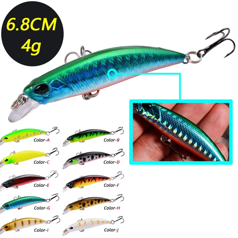 2026 Fishing Bait 6.8CM/4G Size Minnow Fishing Lure Of Random 3/5/8PCS Minnow South Korea Hard Artificial Swimming Biomimetic