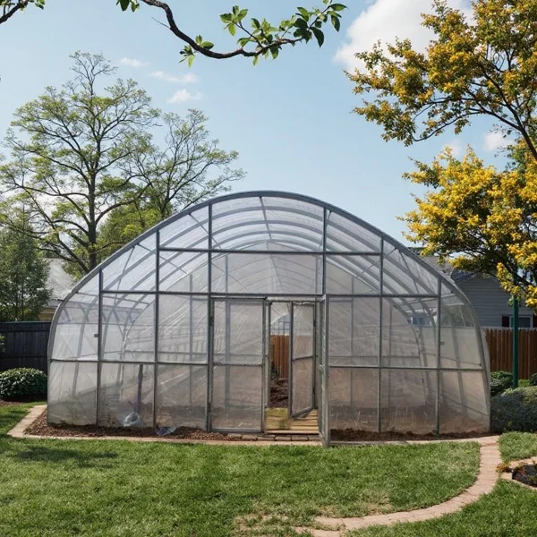 2025년 야외 차광 필름 온실, 채소 재배용, 단일 유닛 지상 설치형 온실