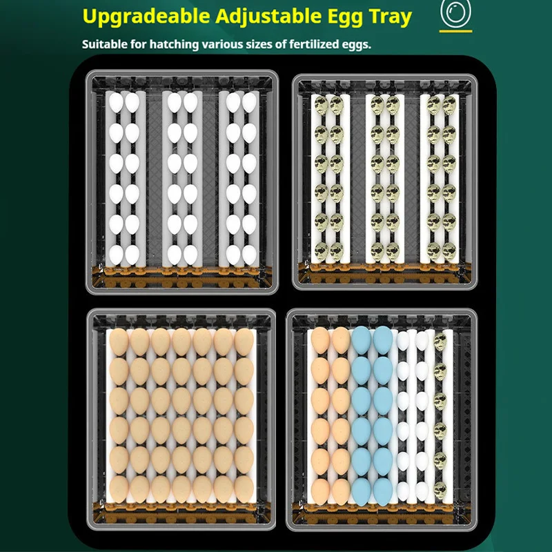 Inkubator Telur Otomatis Pintar Ukuran Kecil Untuk Penggunaan Rumah Tangga, Cocok Untuk Telur Ayam, Bebek, Angsa, Merpati, Puyuh Dengan Pengaduk Otomatis, Pemantau Telur, dan Daya Ganda