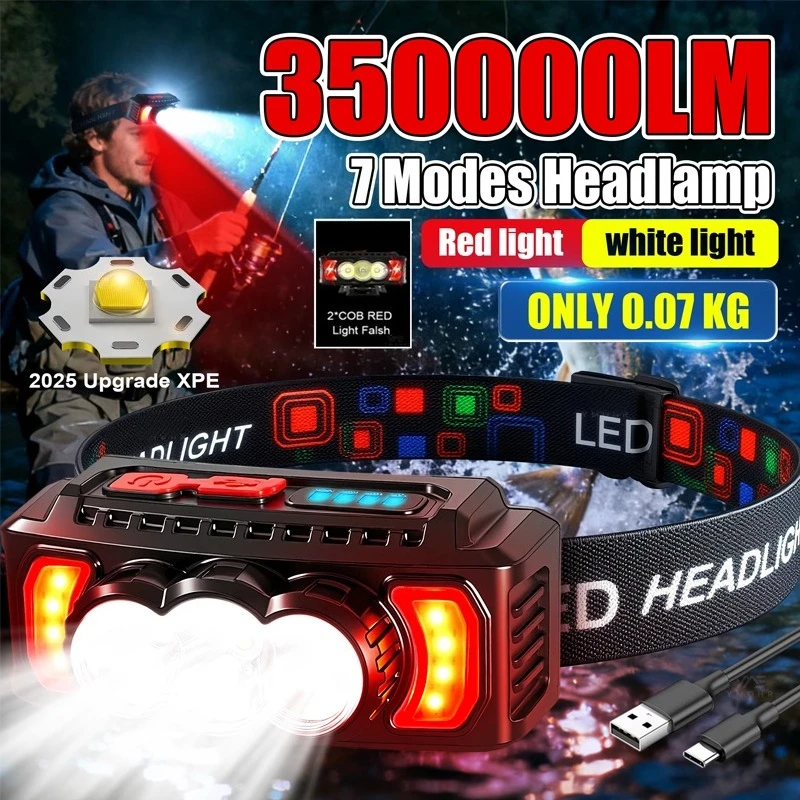 35000LM Headlamp Su…
