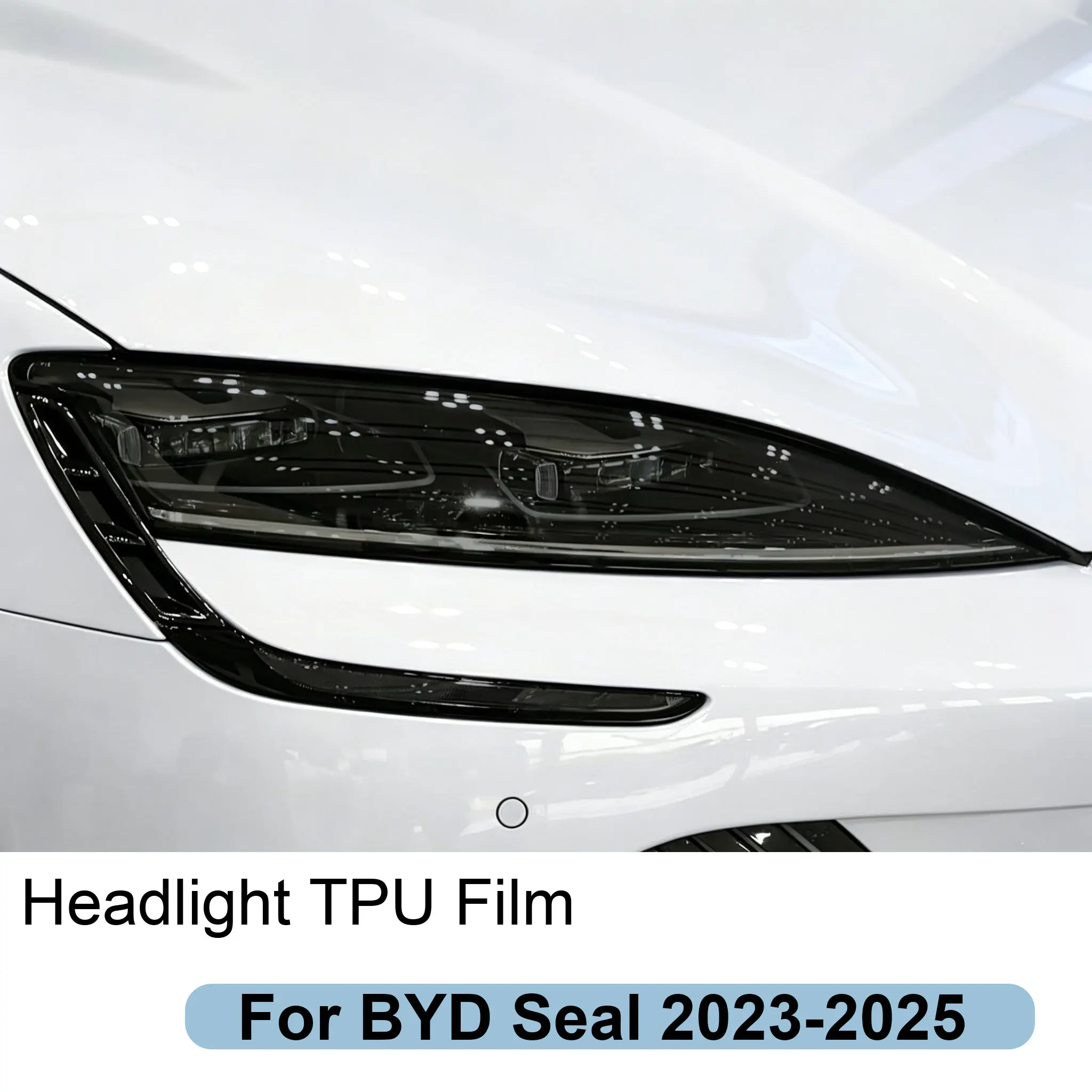 For BYD Seal 2023-2025 Car Headlight TPU Protective Film Smoke Black Transparent Tinted Customization PPF Anti-Scratch Films