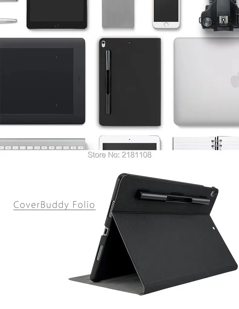 New 2018 CoverBuddy Folio Leather Cover Flip Case For iPad Pro 10.5 Apple Pencil Holder Smart Cover