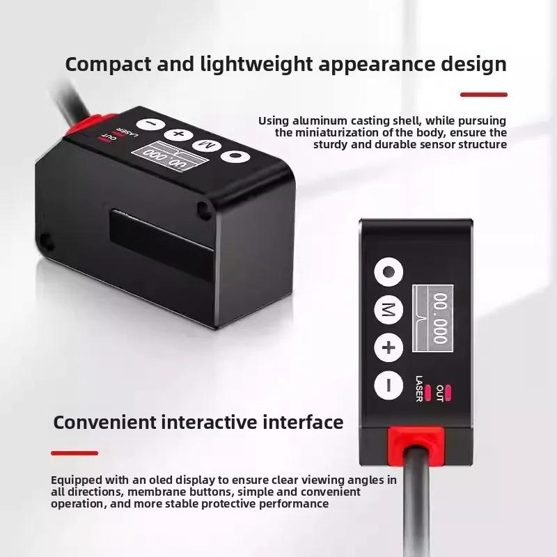 High precision 0.25μm laser displacement sensor distance measurement 485 analog distance sensor 30-800mm