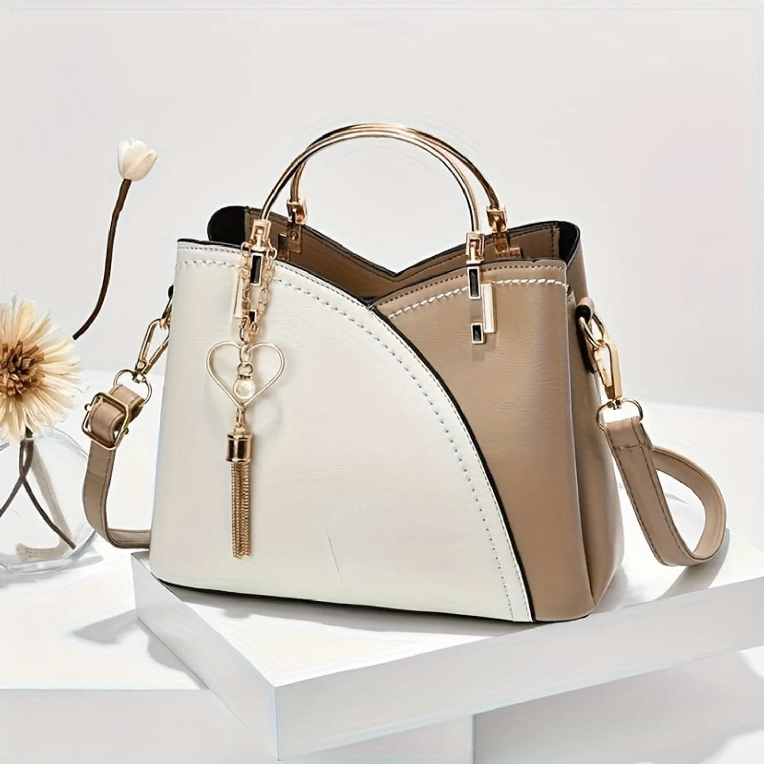 Adjustable Strap Shoulder Bag, Faux Leather Fashion Handbag - Stylish and Versatile Accessory