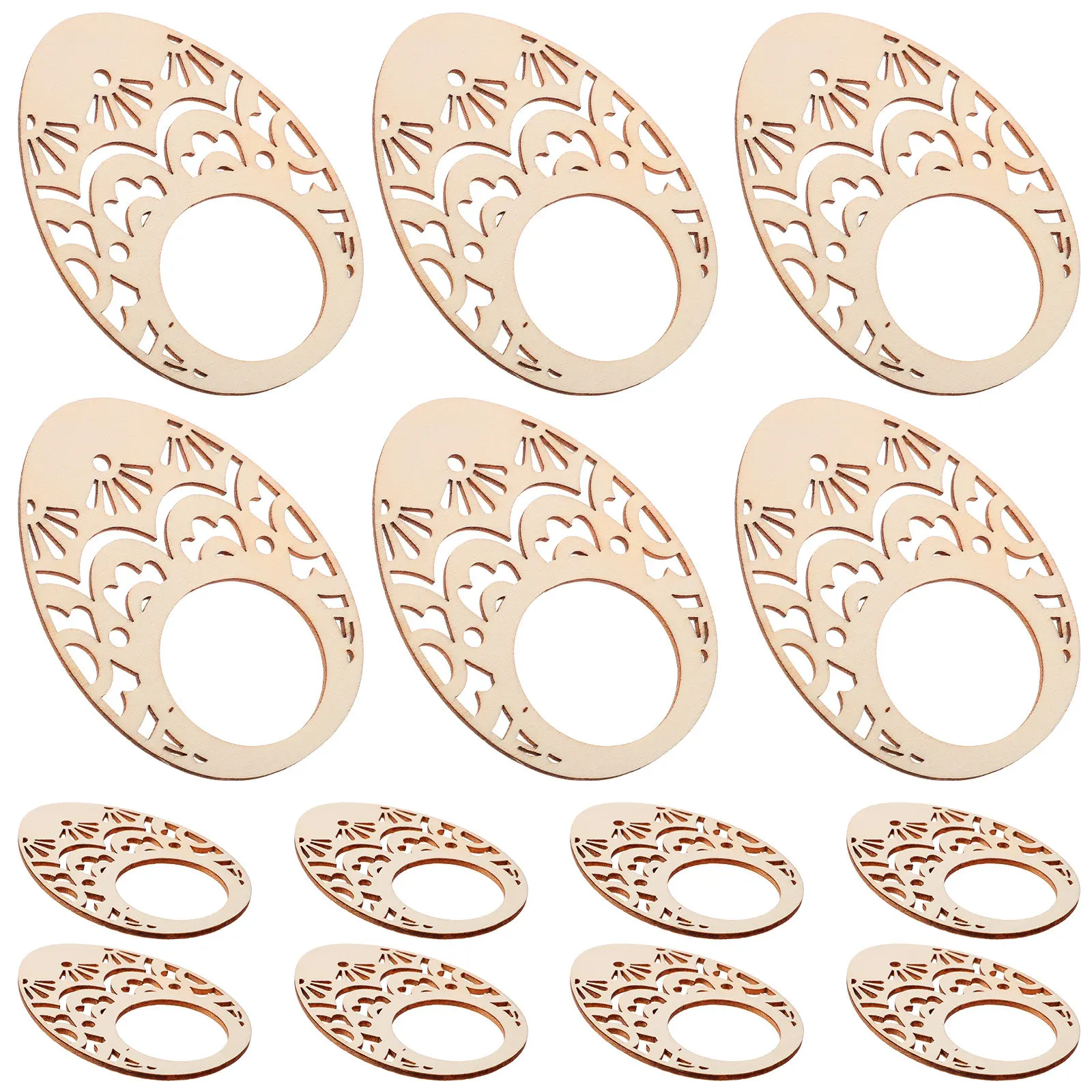 

20 шт. деревянных колец для салфеток в форме яйца, держатели для салфеток, аксессуары для декора свадебного или праздничного стола, пряжки для салфеток