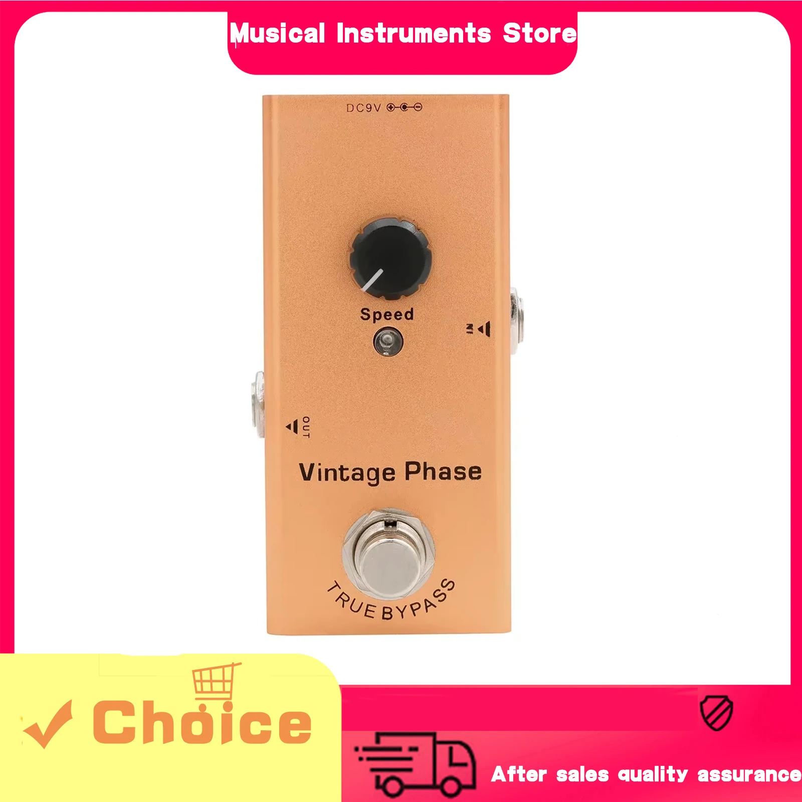 Electric Guitar Effects Pedal Vintage Phase Effect True Bypass Psychedelic Shift Metal Case Pedal Electric Guitar Accessories
