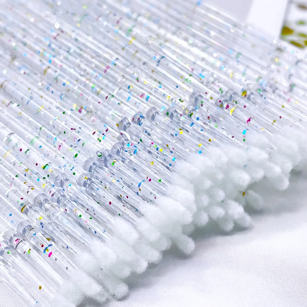 100pcs Micro Brush Muticolor Lash Removing Swab Microbrush Mascara Wands Applicator Eyelash Extension Makeup Brushes Tools