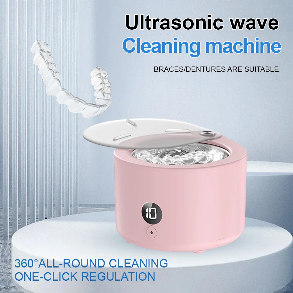 Multifunctional Ultrasonic Cleaner Braces Dental False Teeth Retainer Cleaner Portable Glasses Jewelry Dentures Cleaning Machine