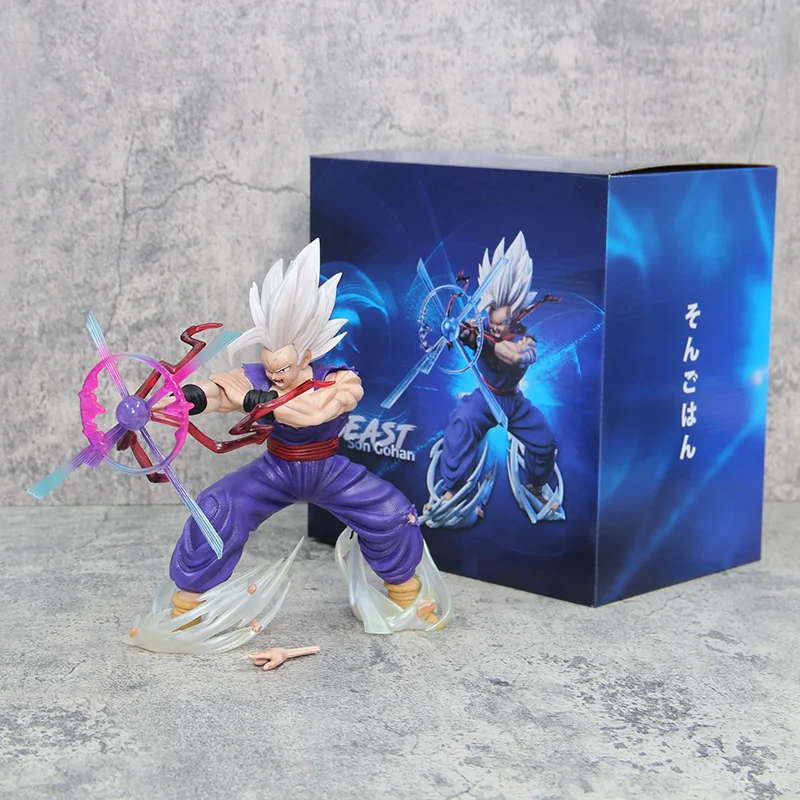 23cm Dragon Ball Figure Gohan Figures Son Gohan Ssj3 Action Figure Anime Magic Guan Light Kill Cannon Collection Model Doll Toy