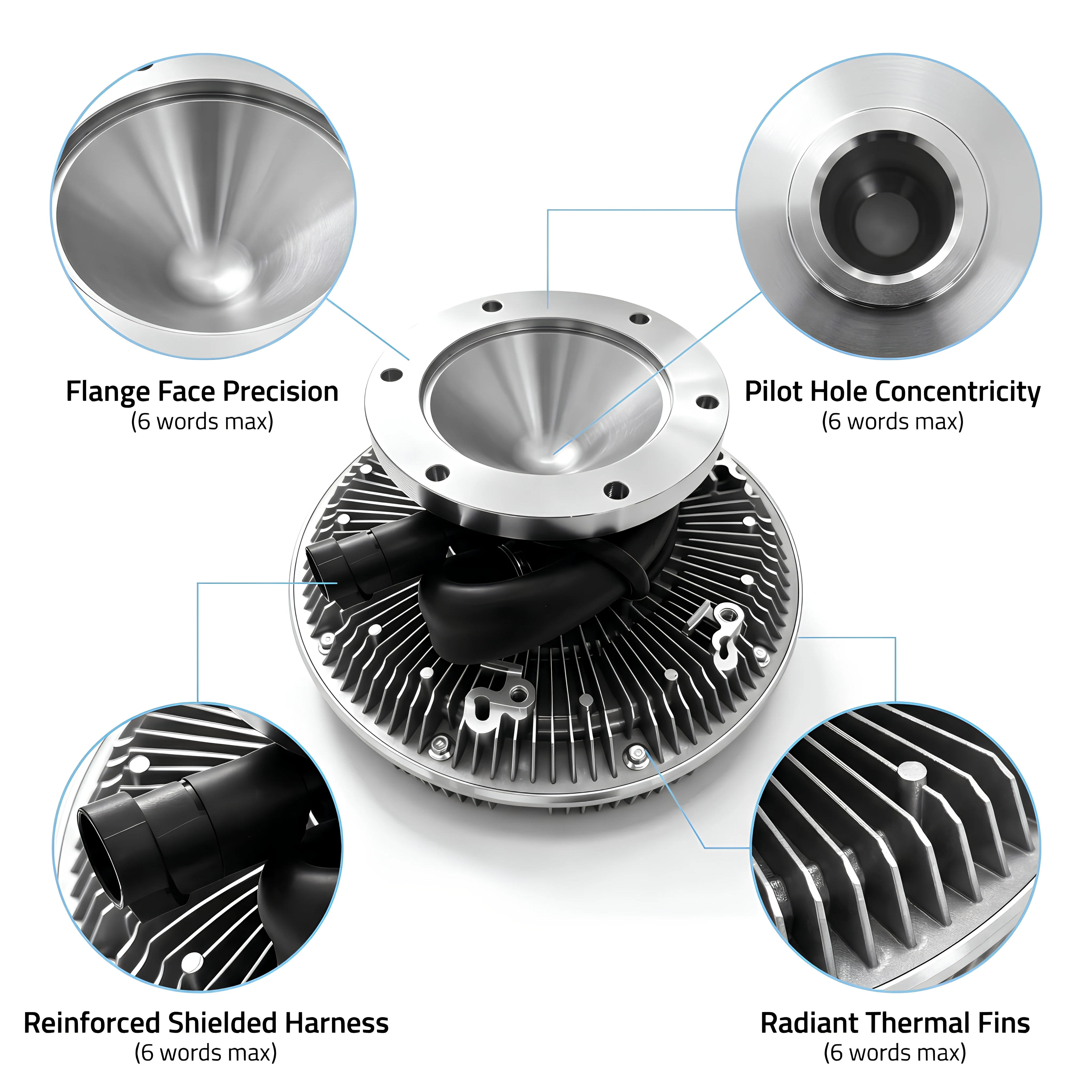 Silicon Oil Fan Clutch 1308060-TF490 Cooling Viscous Fan Clutch For Dongfeng Kinland KX GX KL Series Cummins Engine Spare Parts