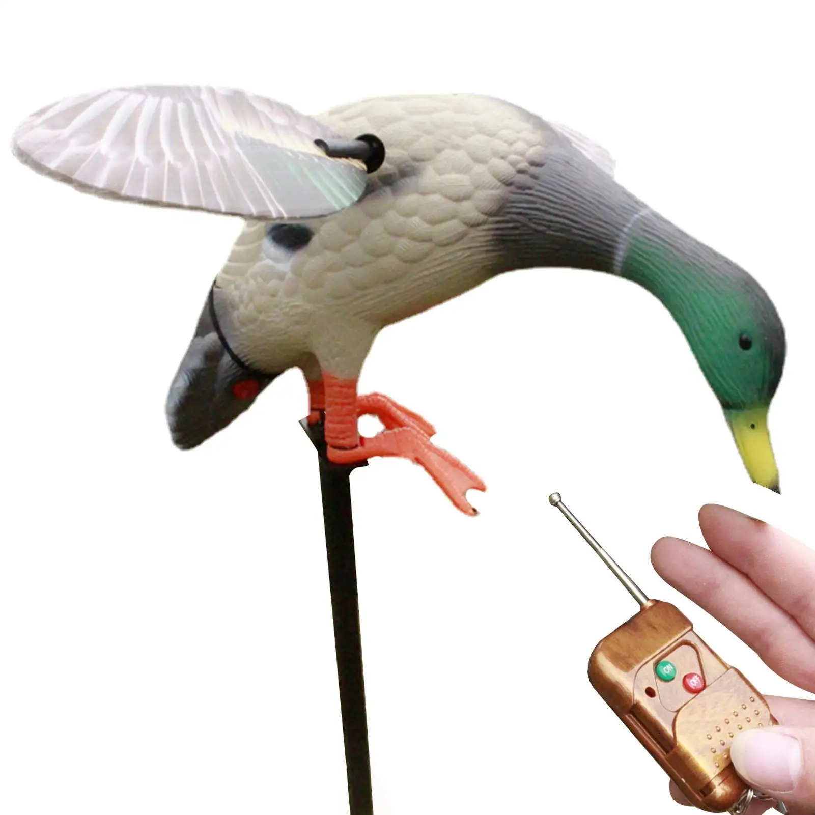 Hunting Duck Decoy SpinningWing Motion Duck Decoy Battery Powered Smoother Quieter Remote Controller Electric Duck Decoy