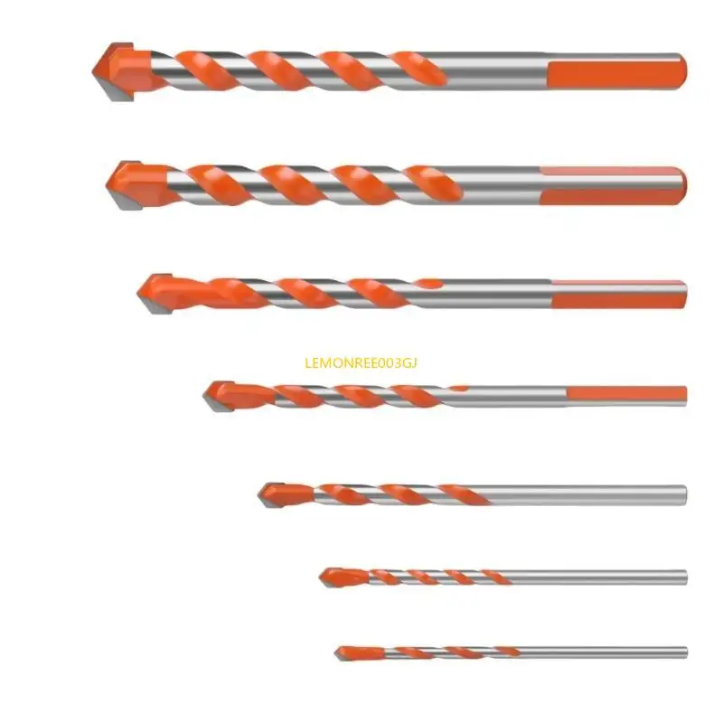 M4YC 5/6/7Pcs Electric Tool Metal Drill Bit Hammer Concrete Ceramic Tile Drill Bits