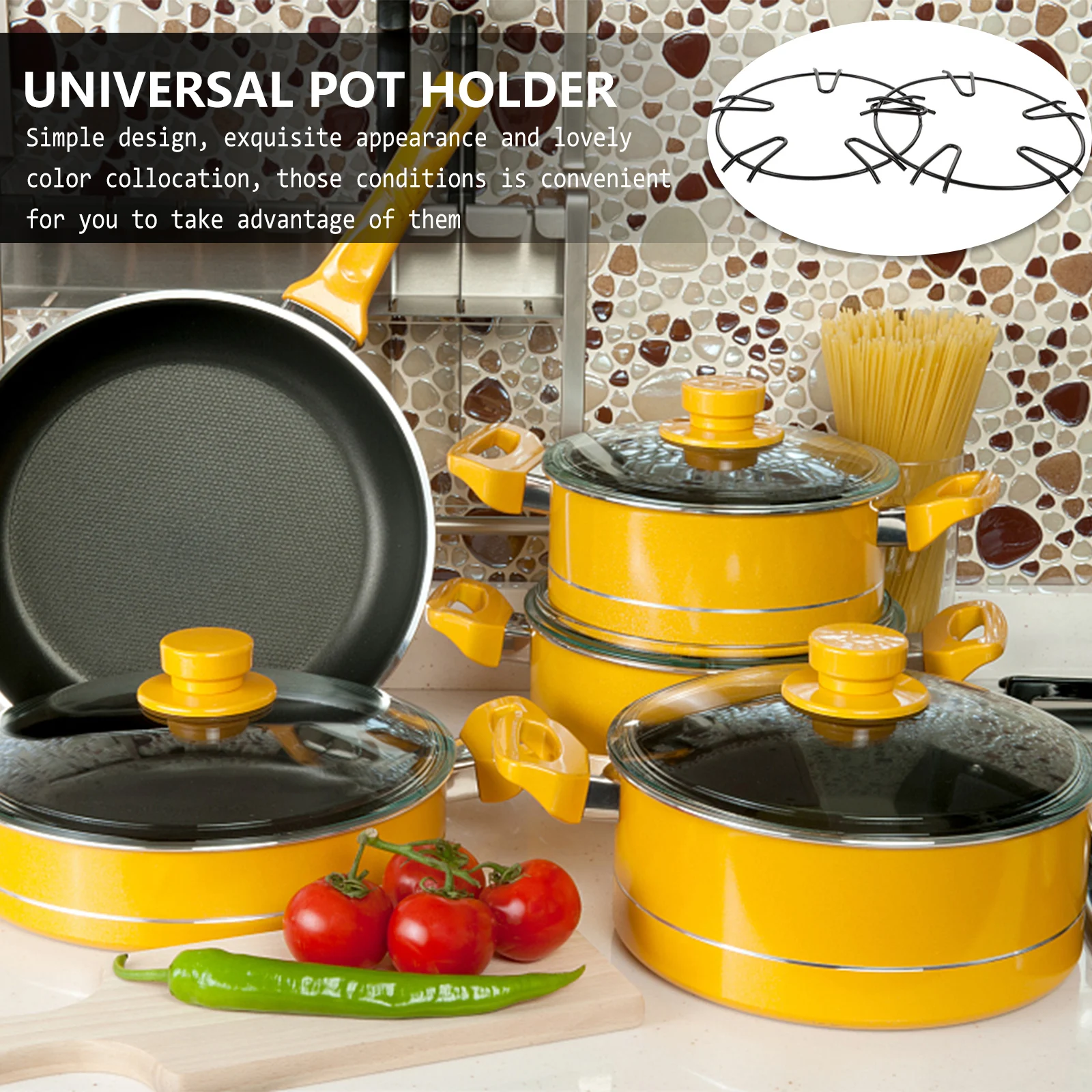 

2pcs Kitchen Gas Stove Racks Enamel Pot Support Stand For Round Cookware Easy Install Non-Damage Decorative Pan Holder Rack