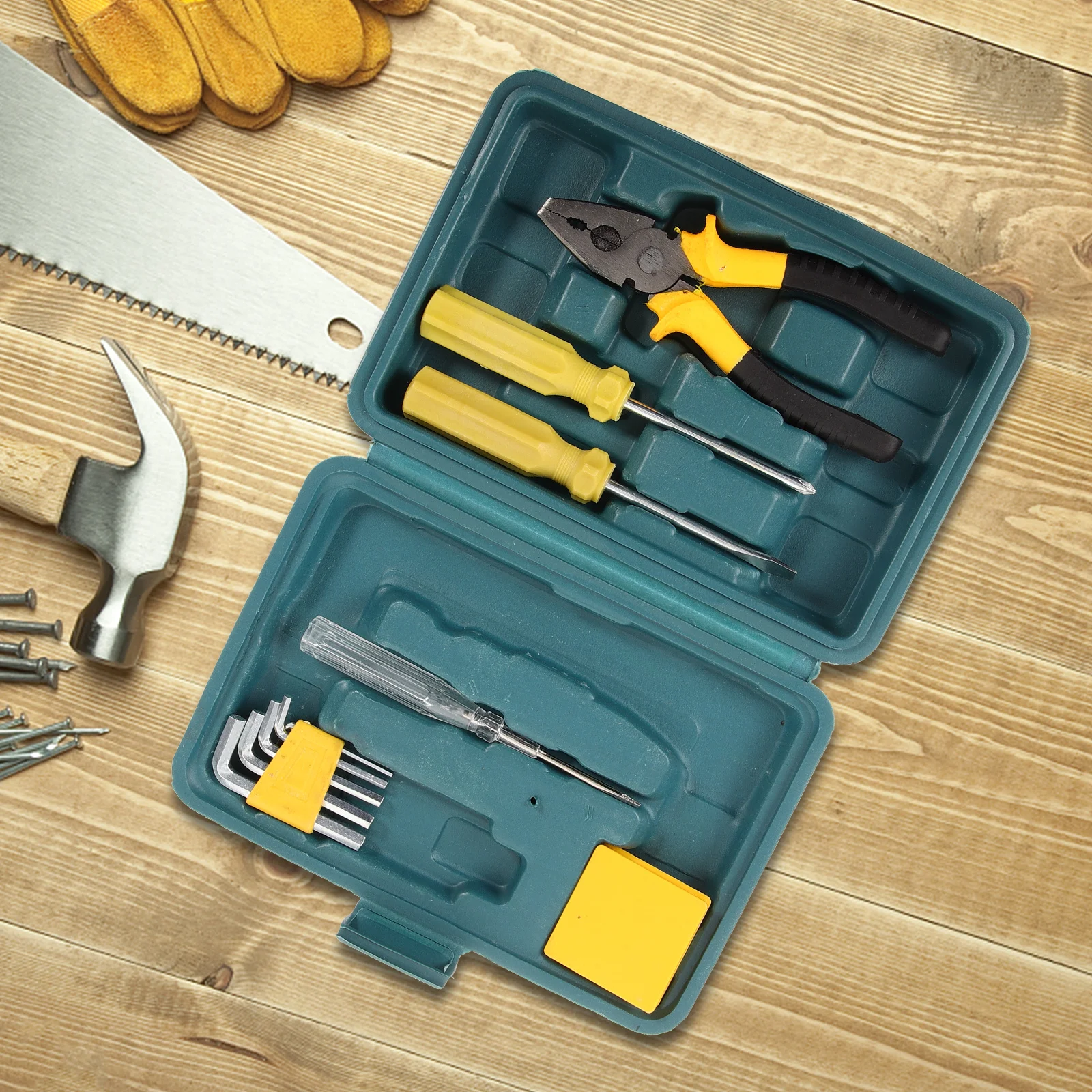 

11Pcs Screwdriver Set Repair Tool Kit Heavy Duty Metal Handle Rubber Grip for Auto Car Disassembly Precision Tools with Storage