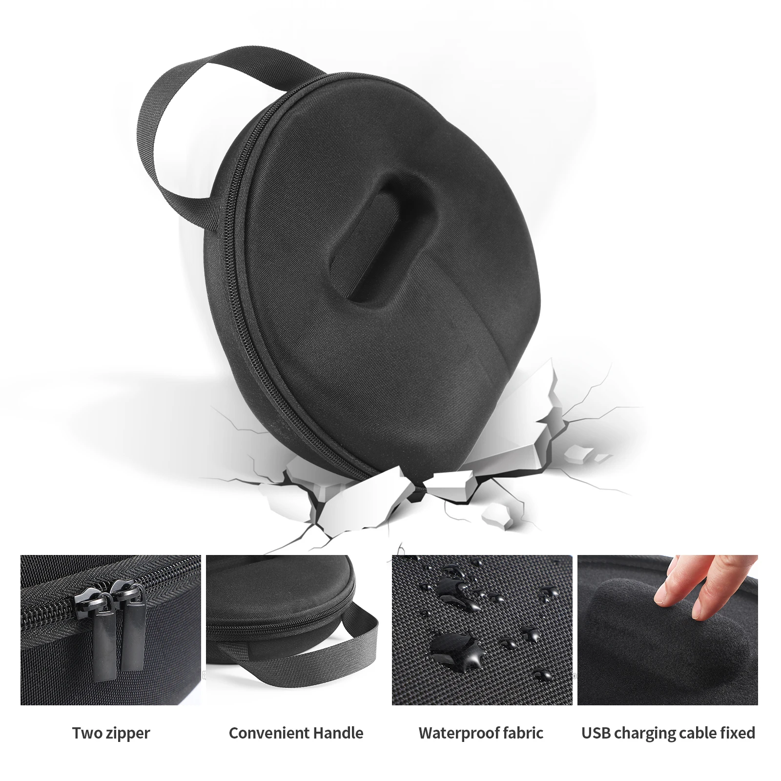 Caso rígido EVA para fones de ouvido sem fio, saco de armazenamento impermeável, mala de viagem, fone de ouvido acessórios Sony inzone H9 H7 H3