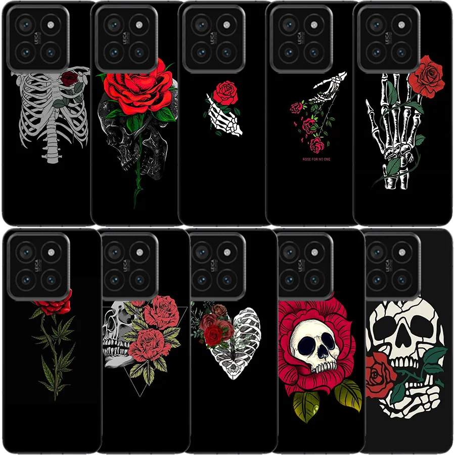 Bright Red Roses Flowers Clear Phone Case For Xiaomi Mi 13 12 12T 11 11T 10 10T Pro 11i 9 9T 8 Lite CC9E A3 A2 TPU Pattern Soft