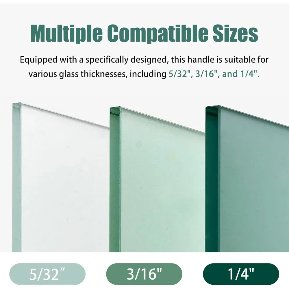 مجموعة مقبض باب الدش RV مع مجموعة برغي - أسود