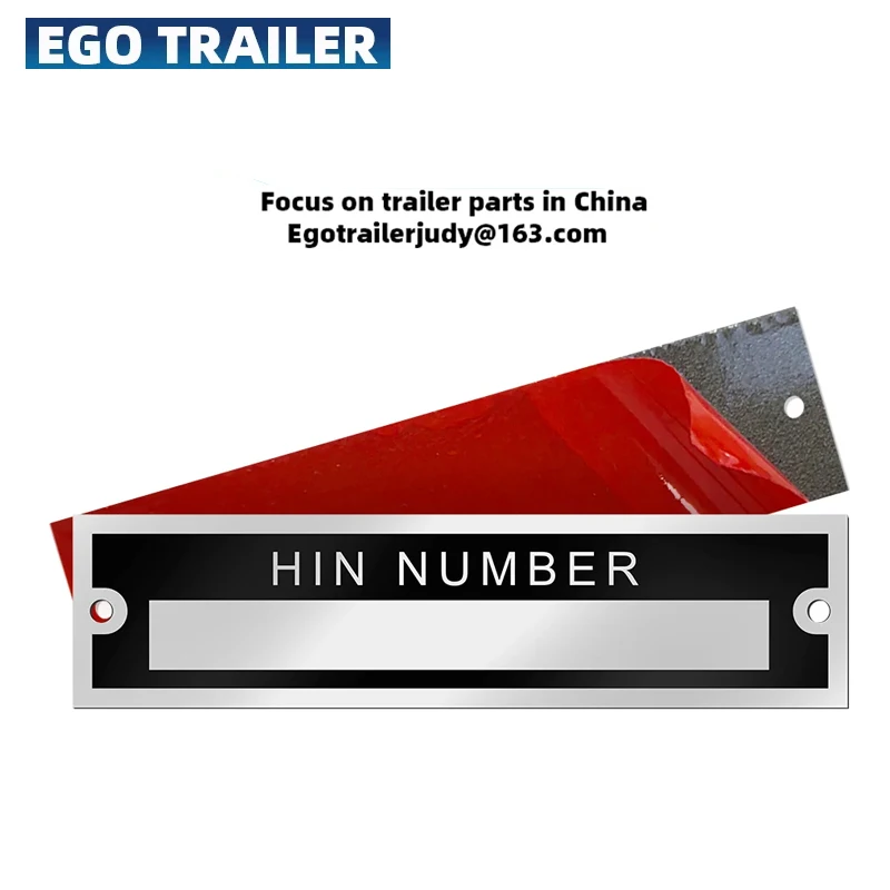 

Blank or Engraved Aluminum Vehicle ID Tag With Sticker Trailer Weight Plate Smart Car Box Boat Bike VIN Chassic RV Camper Parts