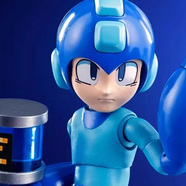 Original Threezero 3a Mdlx Mega Man Anime Figure Rockman Action Figures 10cm Children Toys Room Decoration Christmas Gift