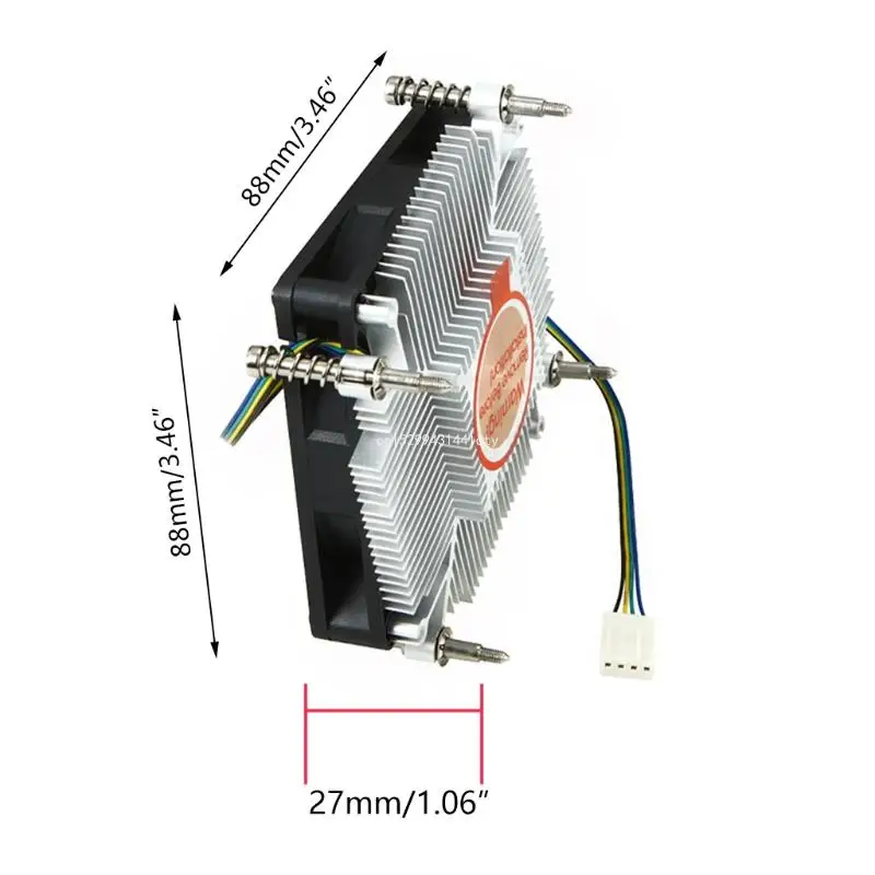 Silent PWM Fan Radiator Low CPU Cooler for ITX for Case Micro Chas Dropship