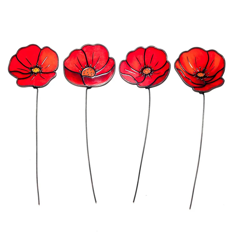 

Zml creative color printed glass flower vase bouquet crafts garden decoration ornaments