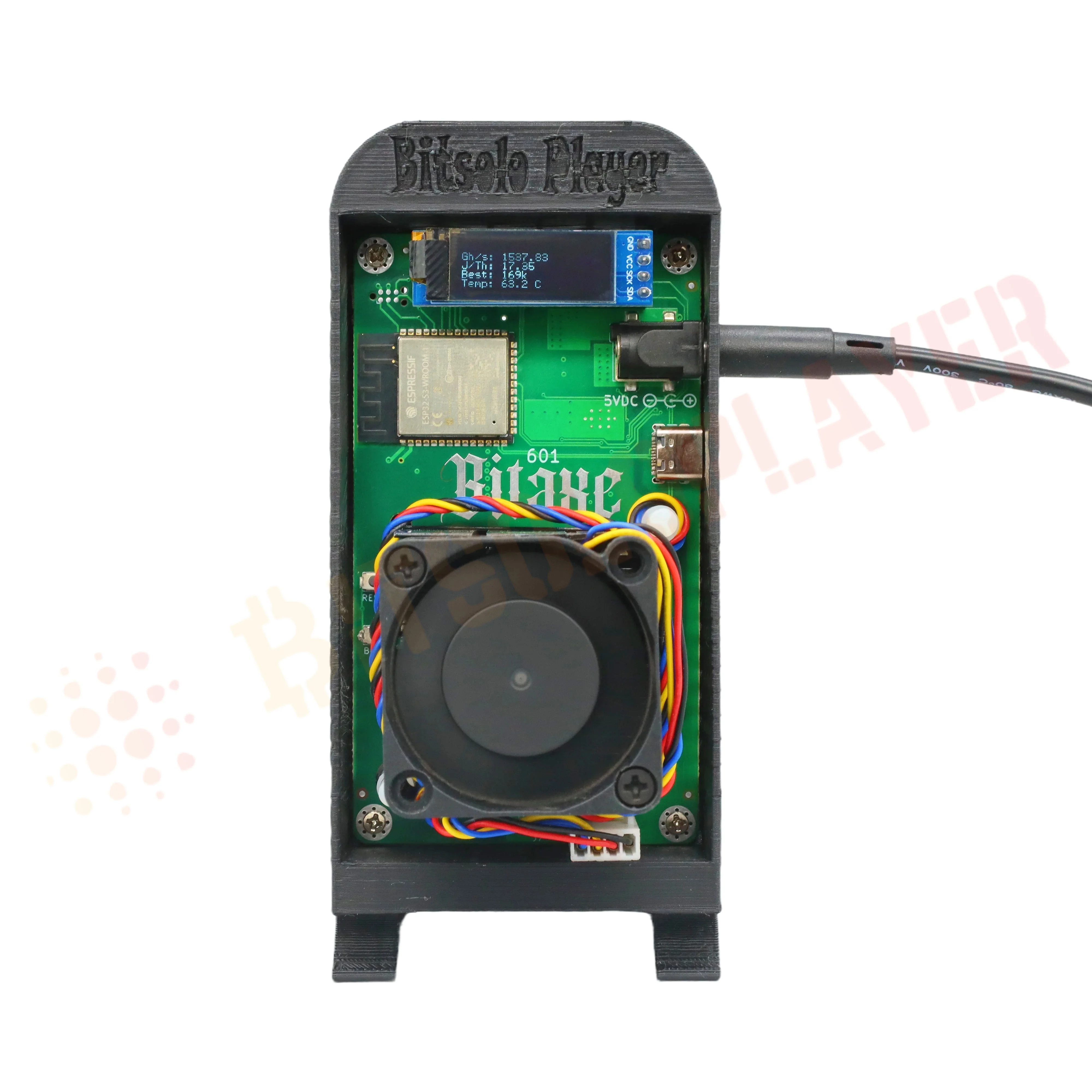 bitcoinsminer bitaxe gamma  601 1.2th/s Hash Rate 18 W Power Consumption Home Bitcoin Solo Miner (with Power Supply)