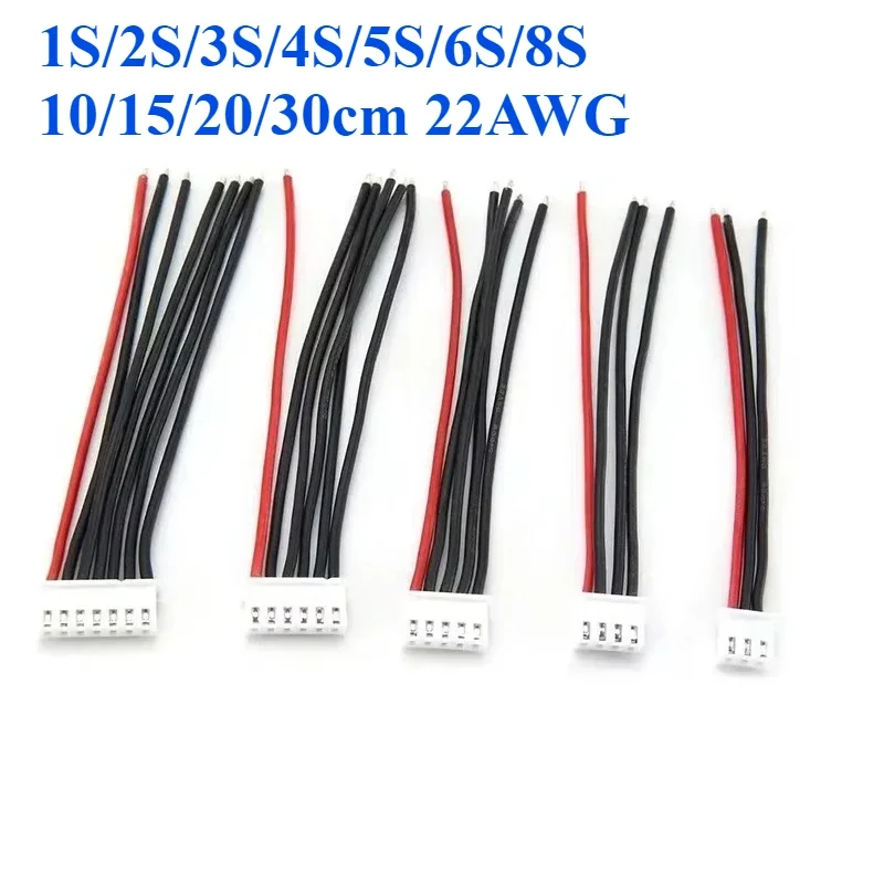 

1S 2S 3S 4S 5S 6S 8S 22AWG Silicone RC Model Lipo Battery Balancer Charger Plug Wire Connector 2.54mm JST-XH2.54 Cable IMAX B6