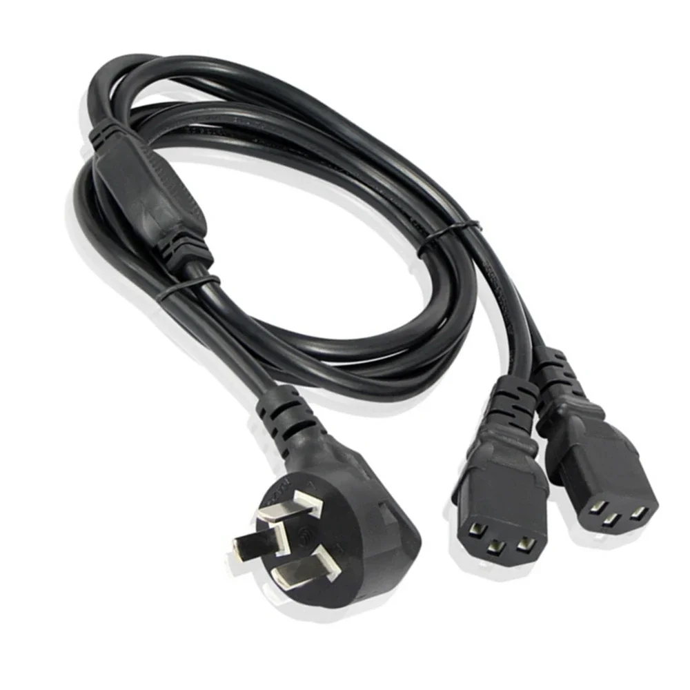 

Computer power cord general product word double head power cable one minute two one tow two computer host monitor cable