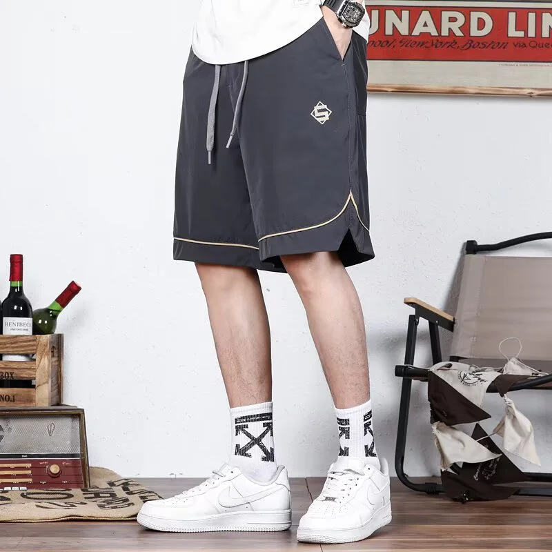 

New Ice Silk Casual Printed Shorts Men's Summer Thin Basketball Sports Baggy Short Pants Hip Hop Fashion Y2K Bermudas Masculina