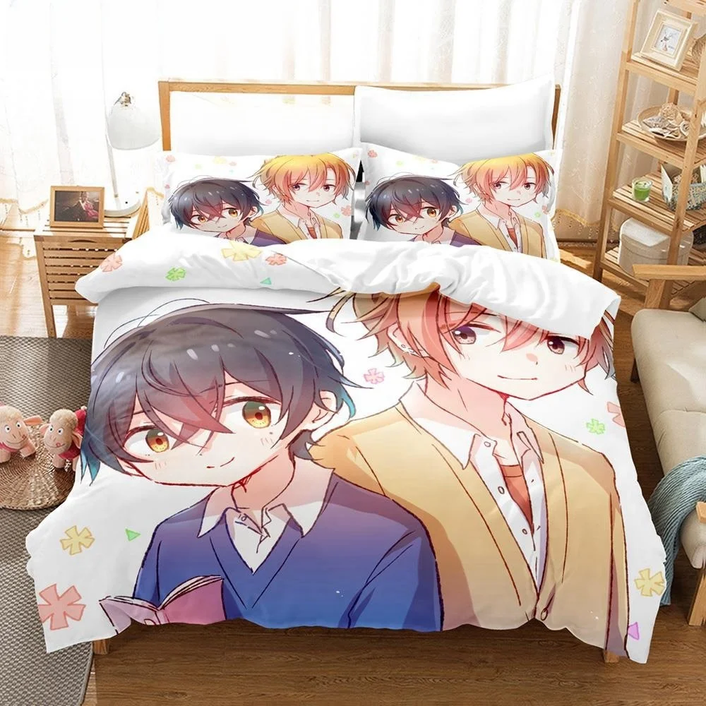 3D Printing Anime Bed Sheet Sets Kawaii Sasaki To Miyano Bedding Set Single Twin Full Queen King Size Bed Set Aldult Kid Bedroom