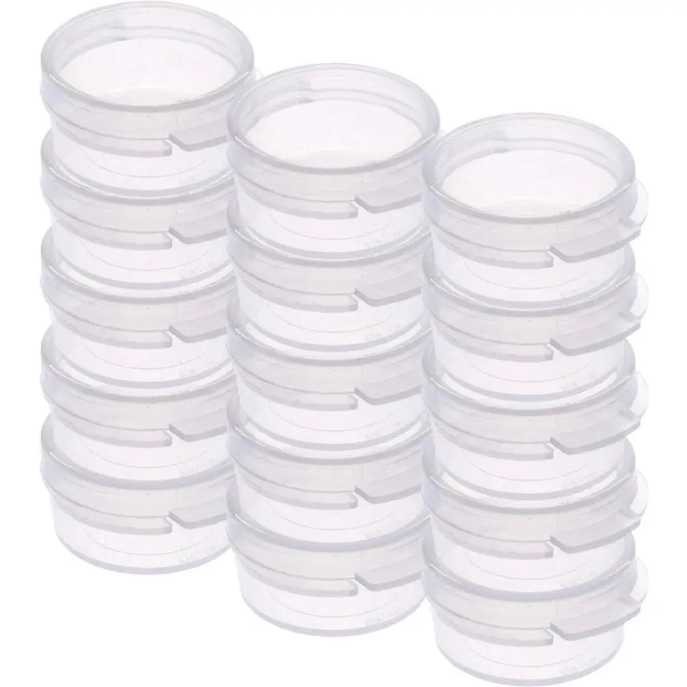 

25 Pcs Sampling Boxes Clear Plastic Containers Small Storage Jars Lids PP Round Soil Lab Bottle Reusable Sealed Teaching