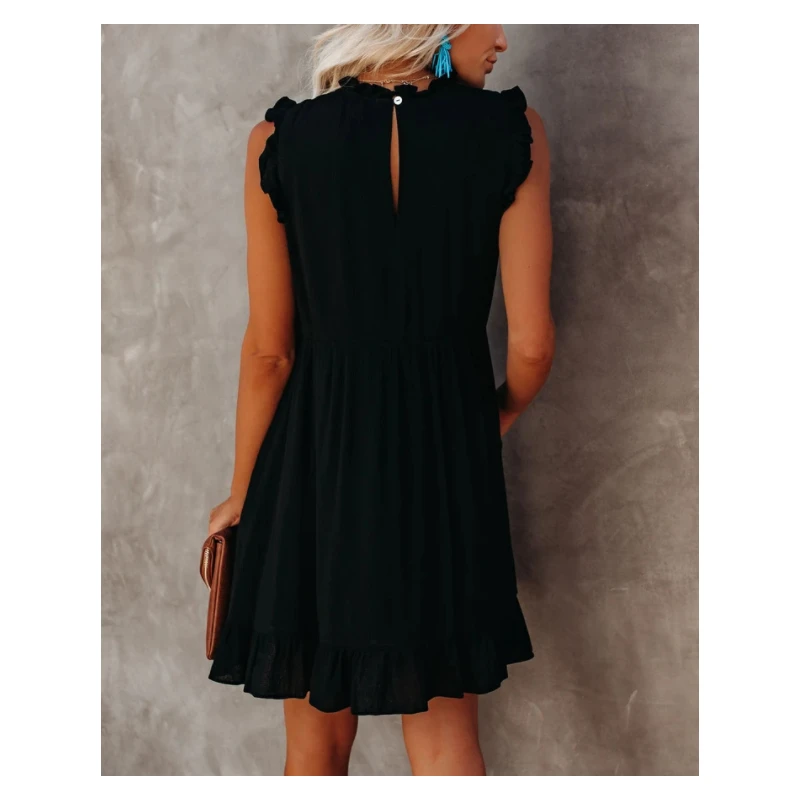 Faionable couleur aérienne ort Dr femmes à la mode rue Sle jupe Midi t-shirt couleurs même taille printemps été