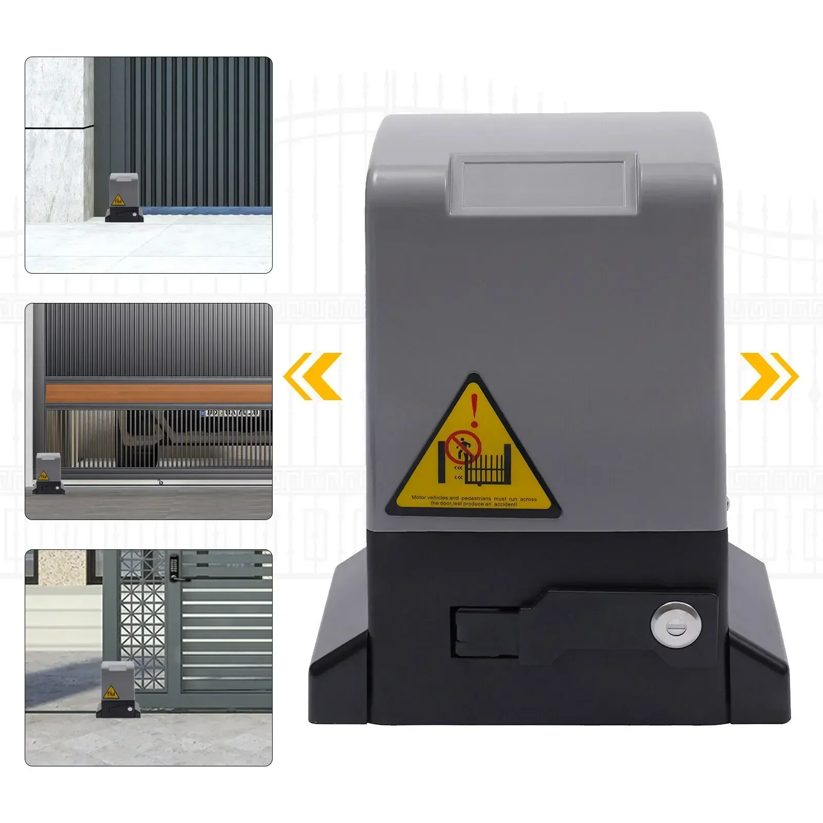 550W/750W Sliding Electric Gate Opener Set Automatic Motor Hardware Metal Fast Door Opener 1200/1800KG w/Remote Control IP44