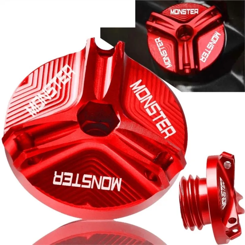 

M19*2.5 Motorcycle Plug Cover Screw Engine Oil Filler Cap Drain Sump Plug For Ducati Monster 696 2008 2009 2010 2011 2012 2013