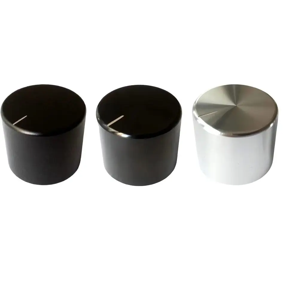1Pcs 30x25mm Aluminum Volume Knob CNC Machined Anodized Surface Amplifier Volume Control Knob 6mm Shaft Hole M4 Set Screw